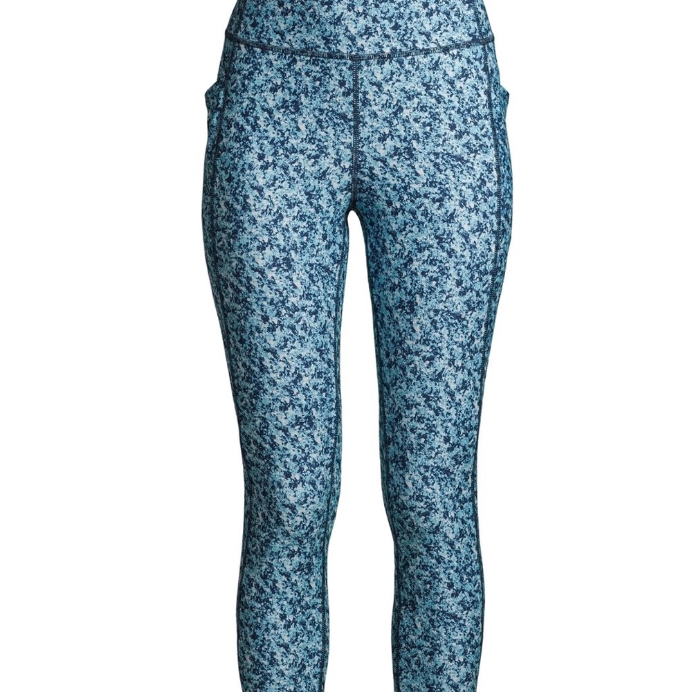 Athletic Works Blue Patterned Performance Cropped… - image 3